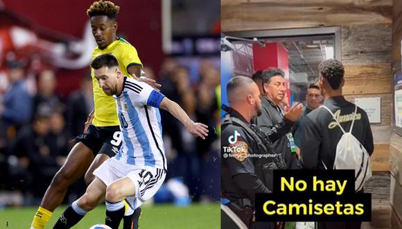 La selección argentina goleó a Jamaica por 3-0 con doblete de Messi. Foto: Composición.