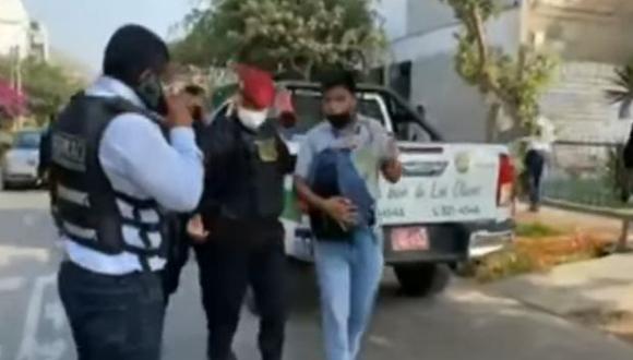 César Daniel Timaná Salcedo es acusado de intentar secuestrar a una escolar del colegio San Vicente de Ferrer a la que conoció por redes sociales. (Captura: TV Perú)