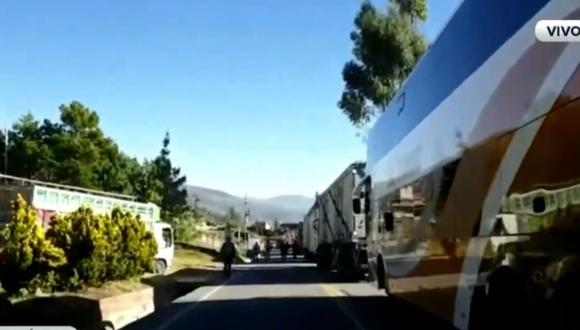 Transportistas bloquean ingreso a Cajamarca en segundo día de paro nacional. Foto: RPP Noticias