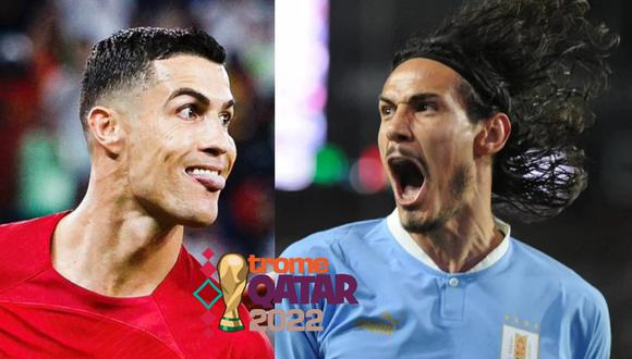 Uruguay vs. Portugal se enfrentan por la segunda fecha de la fase de grupos de Qatar 2022. Foto: Composición.