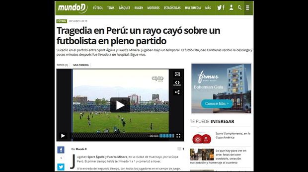 Joao Contreras: así informó el mundo por rayo en Copa Perú - 10