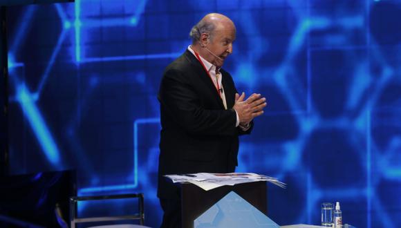 Hernando de Soto tuvo varios pullazos con Ollanta Humala durante el debate presidencial del JNE. (Foto:  Hugo Pérez / @photo.gec)
