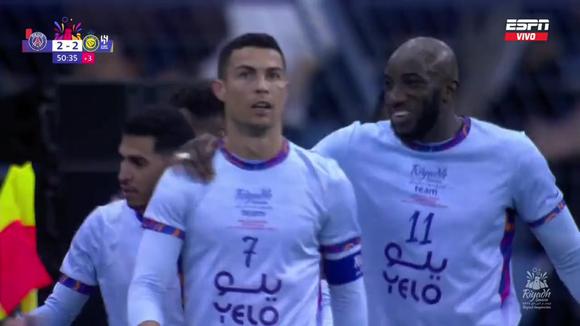 Cristiano Ronaldo marcó el 2-2 entre Riyadh Season vs. PSG. (Video: ESPN)