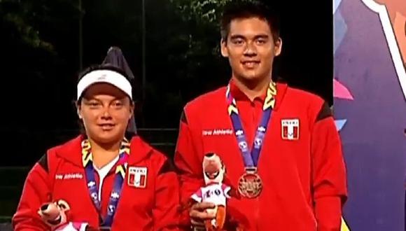 Lucciana Pérez y Christopher Li ganaron medalla de plata en dobles mixto. (Foto: Panam Sports)