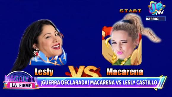 Leslie Castillo y Macarena Gastaldo se encuentran enfrentados. (Magaly Tv. La firme)