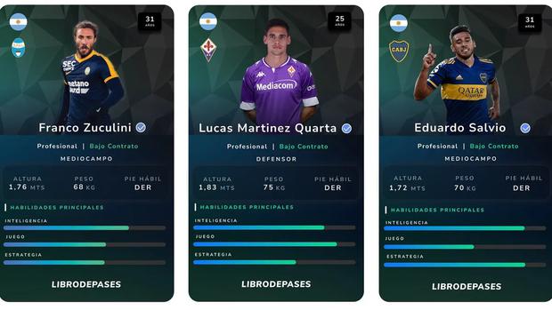 Libro de Pases is the application that tries to connect football players with clubs around the world. Photo: Capture.