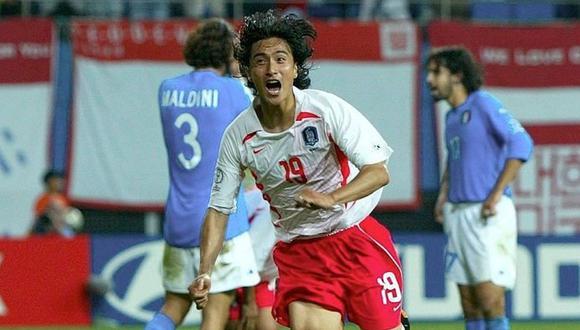 Ahn Jung Hwan hizo historia con Corea del Sur en el Mundial 2002. (Foto Twitter: @AlejoFer1398)