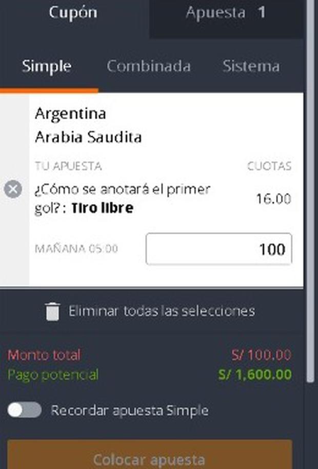 Argentina vs. Arabia Saudita (Foto: bettson)