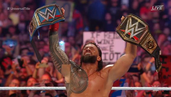 WWE Clash at the Castle terminó con Roman Reigns venciendo a Drew McIntyre. Foto: Captura.