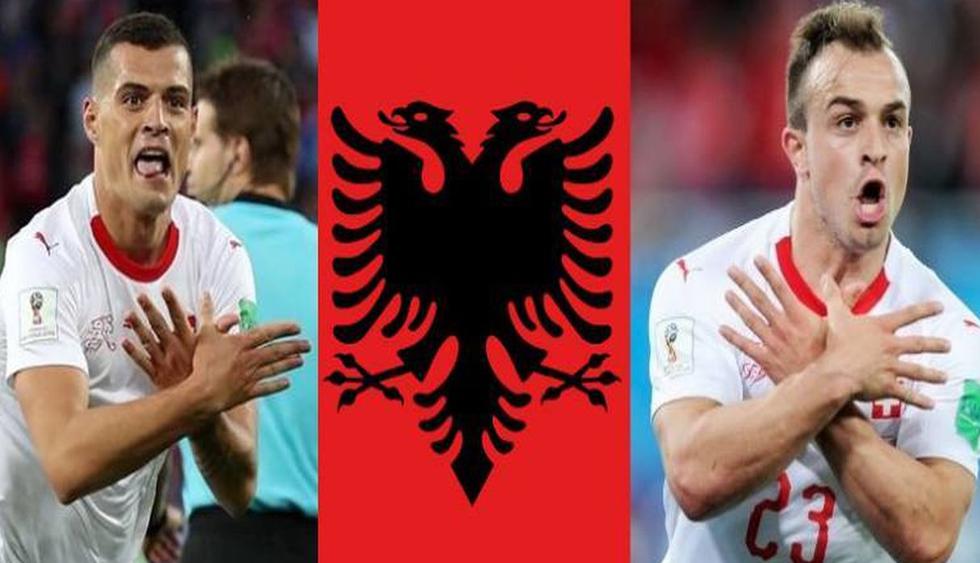 Granit Xhaka y Xherdan Shaqiri podrían ser sancionados por la FIFA por celebrar con las manos cruzadas en el Suiza vs Serbia. (Fotos: Agencias)