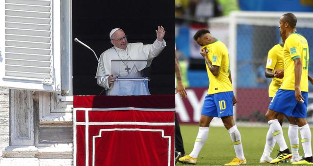Papa Francisco consoló a hinchas de la selección de Brasil que se fueron de Rusia 2018