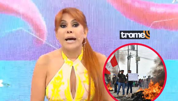 Magaly Medina se refirió a las manifestaciones en el Perú en contra de Dina Boluarte. Foto: Captura ATV.