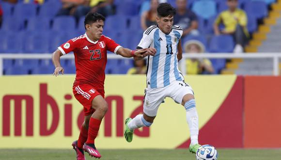 Perú vs. Argentina en partido por la fecha 4 del Sudamericano Sub-20. (Foto: EFE)