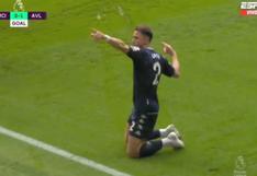 Gol de Matty Cash para el 1-0 de Aston Villa sobre Manchester City por la Premier League