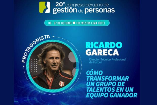 Ricardo Gareca contara su experiencia en gestión de personas (@abe)
