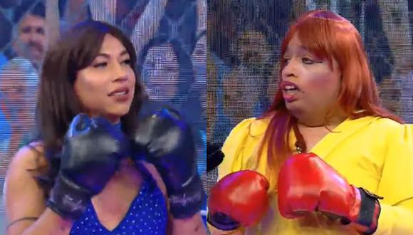 JB divirtió a sus seguidores con la parodia de la pelea entre Jazmín Pinedo y Magaly Medina. (Captura JB en ATV)