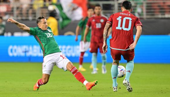 El error arbitral que pasó desapercibido en el México vs. Colombia. (Foto: AFP)