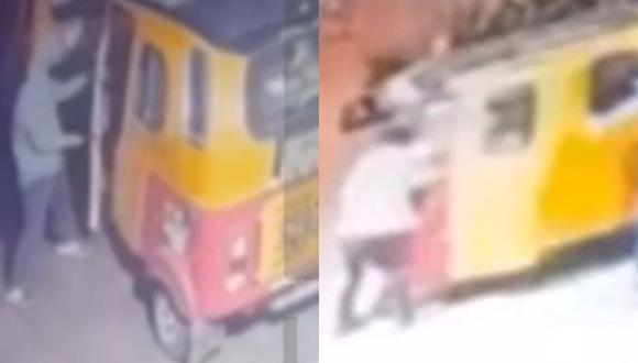 Mujer con cuatro meses de gestación fue atropellada al intentar evitar el robo de su mototaxi en San Juan de Miraflores. (Captura: Latina)