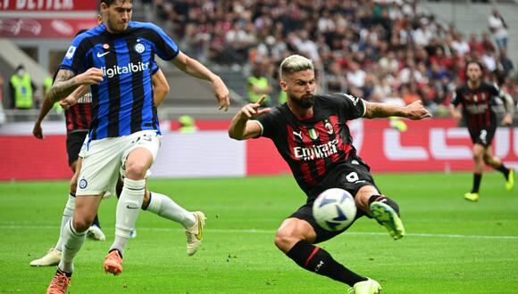 Inter vs. Milan se enfrentaron por una fecha más de la Serie A. Foto: AFP.