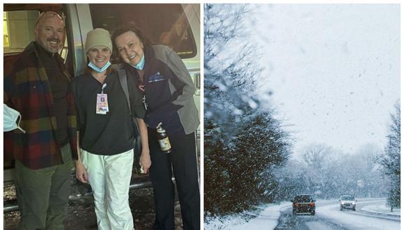 Los médicos trasladaron en un auto equipo UCI a través de una tormenta de nieve y hielo para salvar la vida de un bebé prematuro. (Foto: Baylor Scott & White)