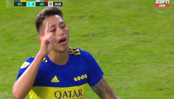 Luis Vásquez abrió el marcador a favor de Boca Juniors. Foto: Captura de pantalla de ESPN