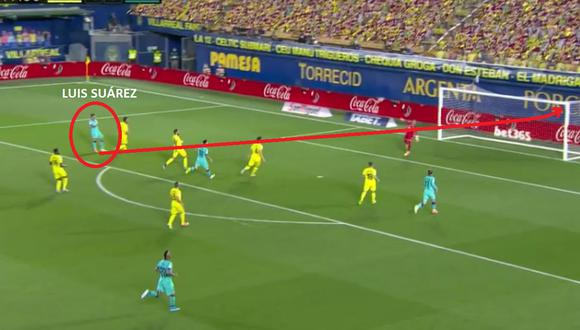 Gran gol de Luis Suárez en Barcelona vs Villarreal