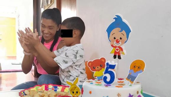 Rocío Miranda celebró los cinco años de su pequeño hijo. (@r_miranda28)