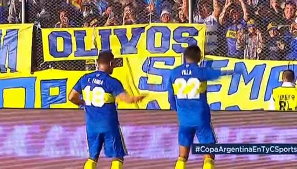 Gol de Sebastián Villa para el 1-0 de Boca Juniors vs. Ferro. (Captura: TyC Sports)