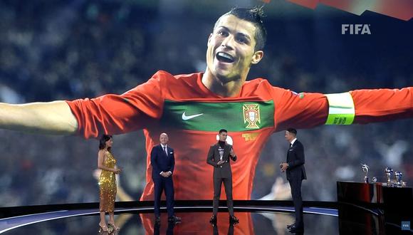 Cristiano Ronaldo recibió premio especial en The Best. (Foto: Captura)