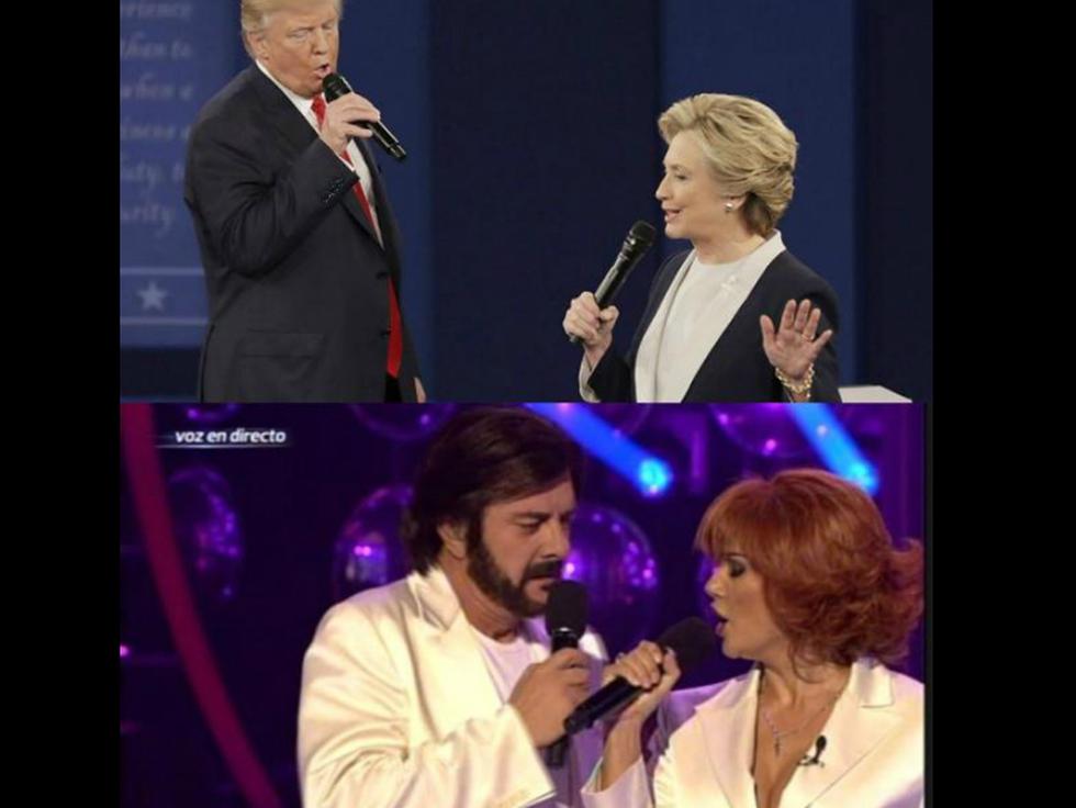Memes del segundo debate presidencial entre Donald Trump y Hillary Clinton.
