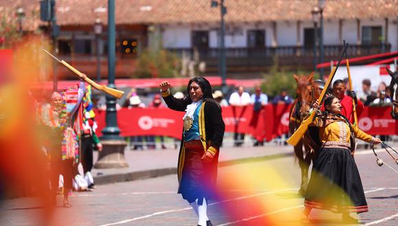 El el marco del 242° Aniversario de la Rebelión de Túpac Amaru II, en la Plaza Mayor del Cusco se conmemoró el grito libertario de José Gabriel Condorcanqui Noguera que se suscitó un 4 de noviembre de 1780; hecho importante en el proceso de independencia de nuestro país. (Foto: Municipalidad del Cusco)