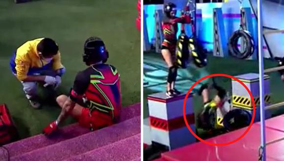 Rafael Cardozo, Rosángela Espinoza y Gino Assereto sufrieron terribles golpes mientras competían. (Foto: captura América TV)