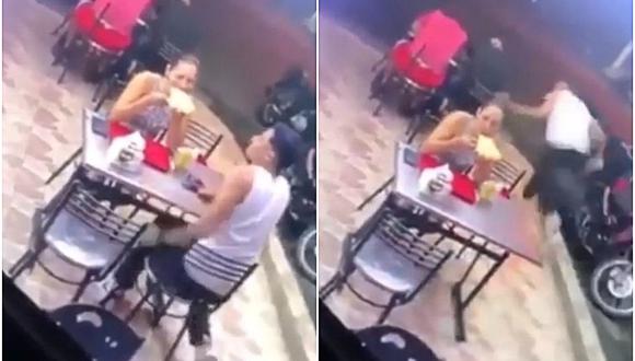 Joven abandona a su novia al ver que iban a cometer un asalto. Video se volvió viral en redes. (Foto: @CrimesReais / Twitter)