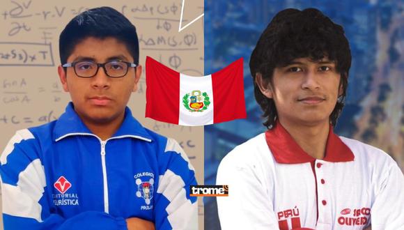 Juan Tasayco (16) y Joaquín Guerra (17) campeonaron en la Olimpiada Iberoamericana de Matemáticas realizada en Bogotá. (Isabel Medina / Compos. Trome)