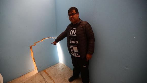La pared de drywall fue violentada. | Foto: Jesús Saucedo / Diario Trome / Grupo El Comercio