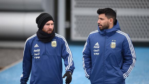 Messi y Agüero compartieron entrenamientos en la selección argentina. (Foto: AFA)