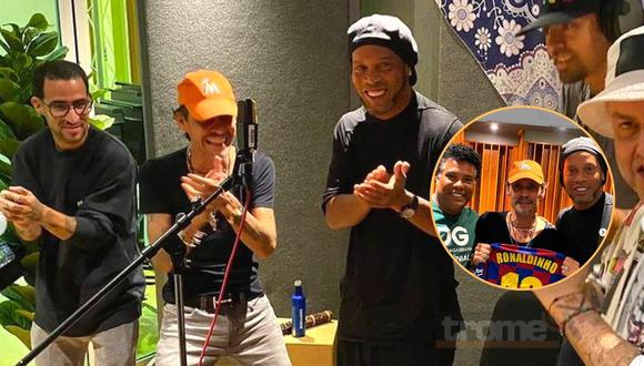 Ronaldinho colaboró en el nuevo disco de Marc Anthony (Foto: Instagram)
