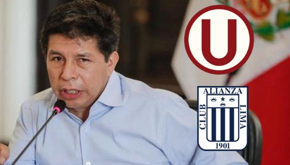 El presidente Pedro Castillo reveló que es hincha de uno de los 'compadres' del fútbol peruano. Foto: Composición.
