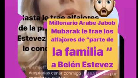 Belen Esteves sends kisses to an Arab businessman, him 