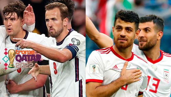 Inglaterra vs. Irán se enfrentan por la primera fecha del grupo B de la Copa del Mundo Qatar 2022. Foto: Composición.