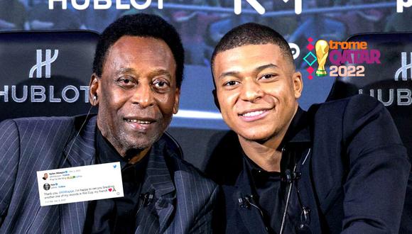 Pelé feliciitó a Mbappé por romper su récord en Qatar 2022 (Foto: Getty Iamges)