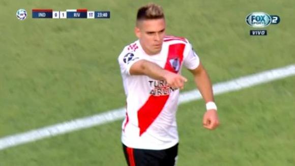El gol de Santos Borré en el River Plate vs. Independiente (19/01/2020)