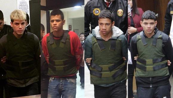 Cuatro integrantes de Los Malditos del Tren de Aragua detenidos en el Perú en el 2018.