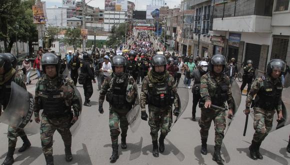 Manifestaciones en Huancayo. Foto: Adrian Zorrilla /@photo.gec