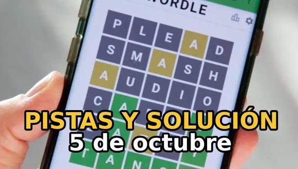 Verifica las pistas y la solución del Wordle español de hoy, miércoles 5 de octubre de 2022, en los métodos normal, tildes y científico. (Foto: AFP)