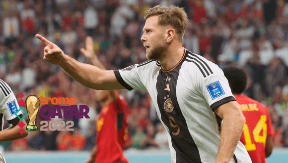 Alemania vs. España: Niclas Füllkrug puso el 1-1 en Qatar 2022. Foto: Agencias.