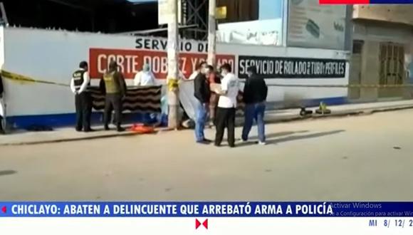 El delincuente abatido fue identificado como Michael Ronaldo Córdova Ruiz. (Foto: TV Perú)
