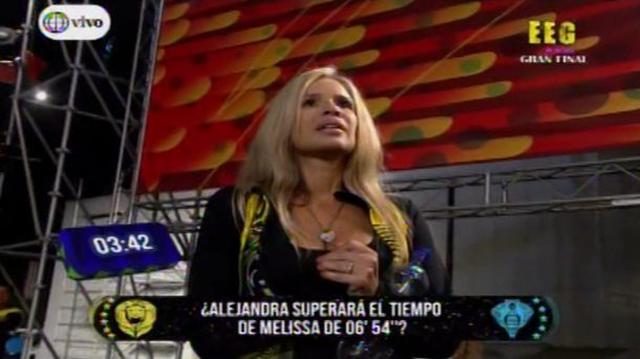 Alejandra Baigorria logró igualar a Melissa Loza en tiempo en la competencia de 'Esto es Guerra'.
