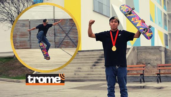 Joven de Villa El Salvador ganó la medalla de oro en los Panamericanos de Skate. Fotos: Britanie Arroyo / Trome.