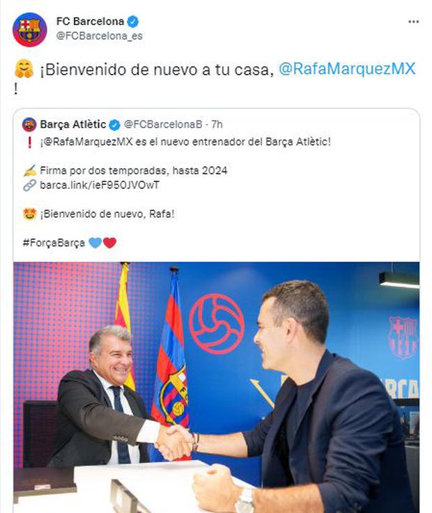Así fue la bienvenida de Barcelona a Rafa Márquez.
